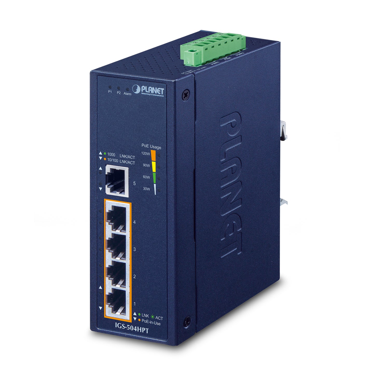 Industrial 5 Port Gigabit PoE Switch