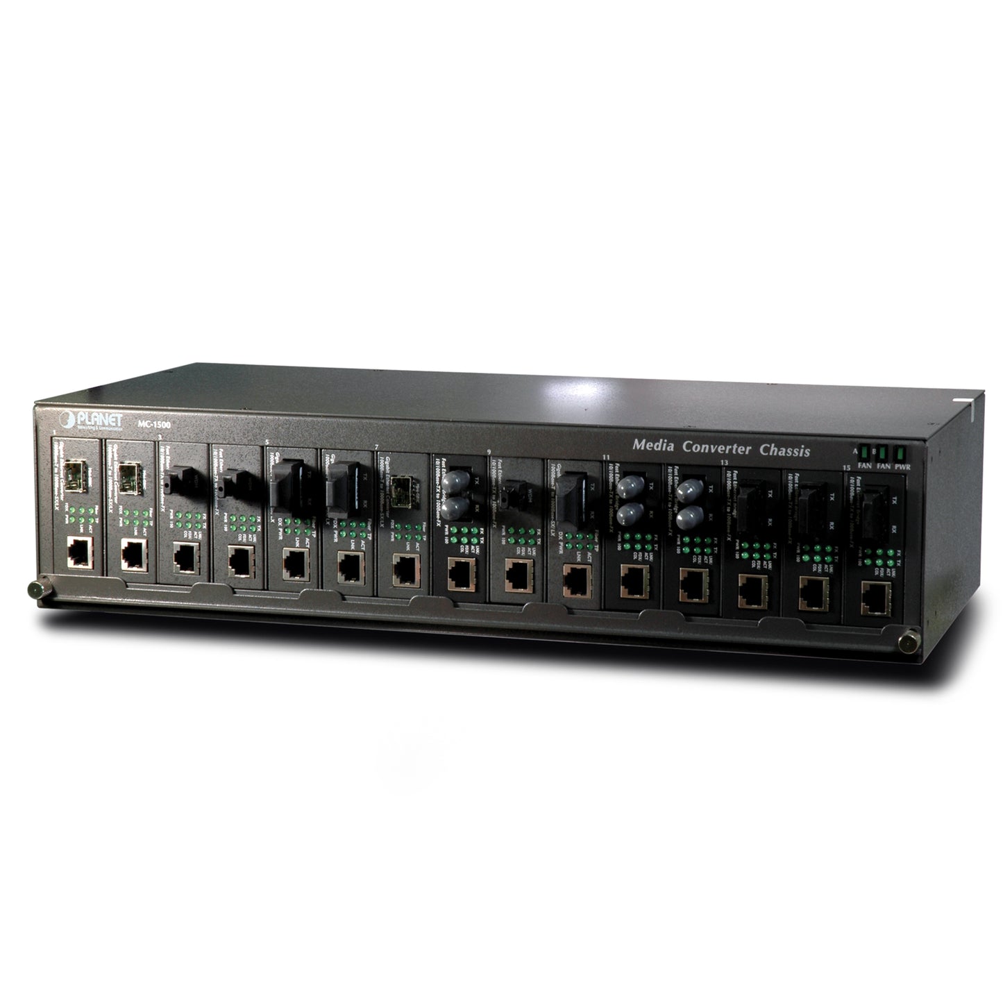 Fibre 15-Slot Media Converter Chassis