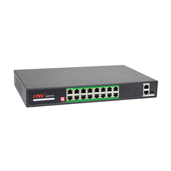 16-Port 10-100Mbps + 3-Port PoE Switch