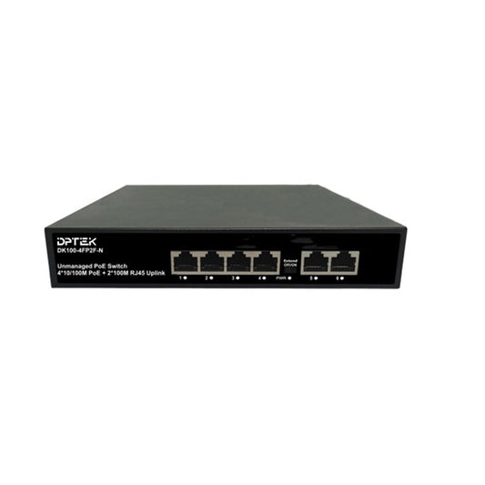 DPTEK 4 Port 100Mbps PoE + 2 Port Switch