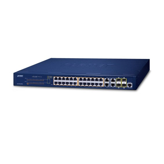 24-Port Managed Gigabit PoE + 4 SFP Switch