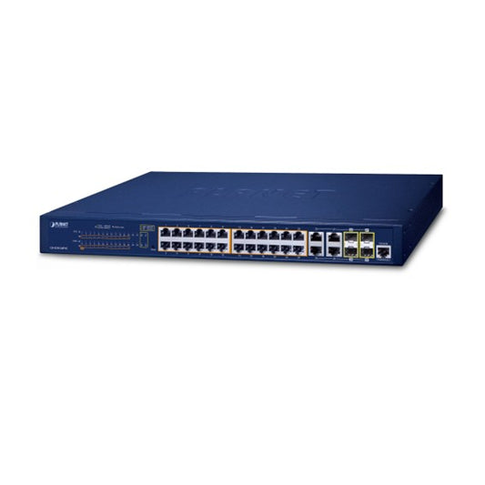 24-Port Managed Gigabit PoE + 4 SFP Switch