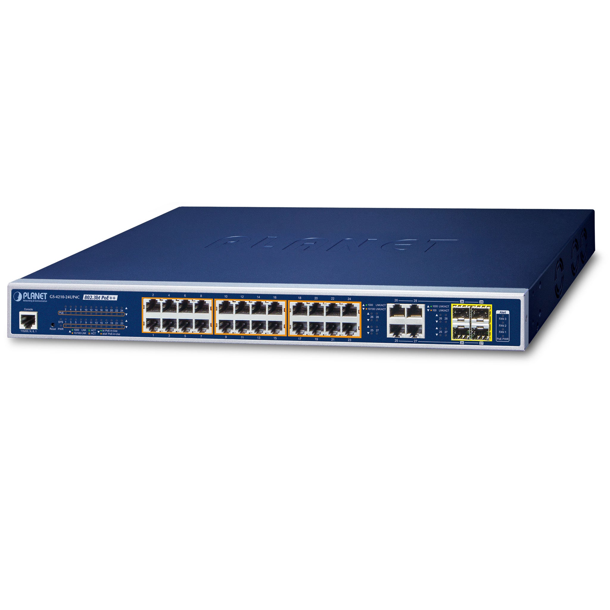 24-Port Managed Gigabit Ultra PoE + 4 SFP Switch – Cable Applications