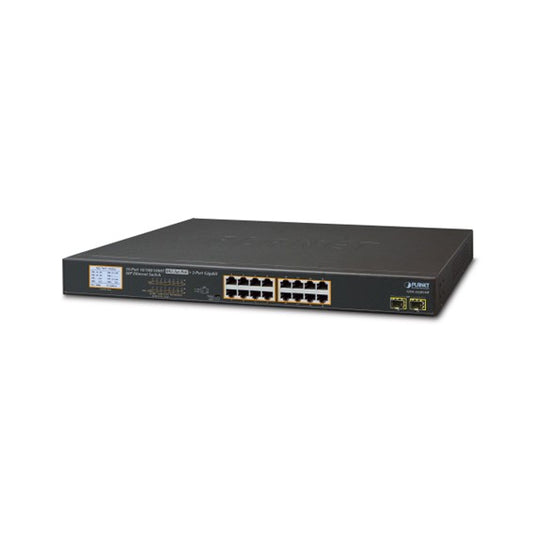 16-Port Gigabit 802.3at PoE + 2-Port 1000X SFP Gigabit Switch