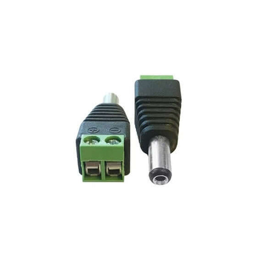 Connector Male DC Jack with Terminals